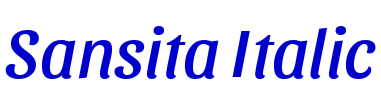 Sansita Italic font